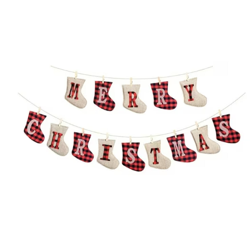 Christmas Banner Merry Christmas Flag Christmas Decorations for Home Christmas Ornaments Navidad Noel