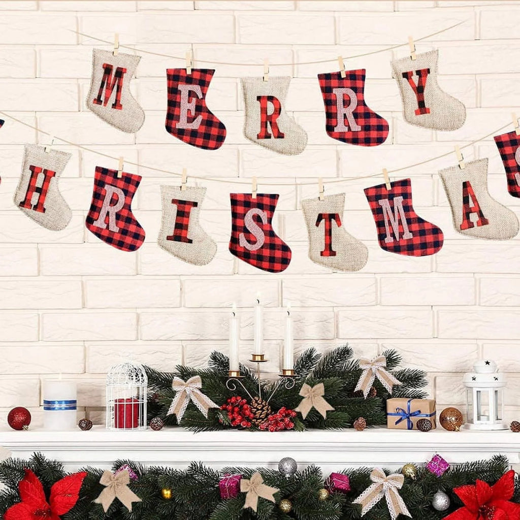 Christmas Banner Merry Christmas Flag Christmas Decorations for Home Christmas Ornaments Navidad Noel