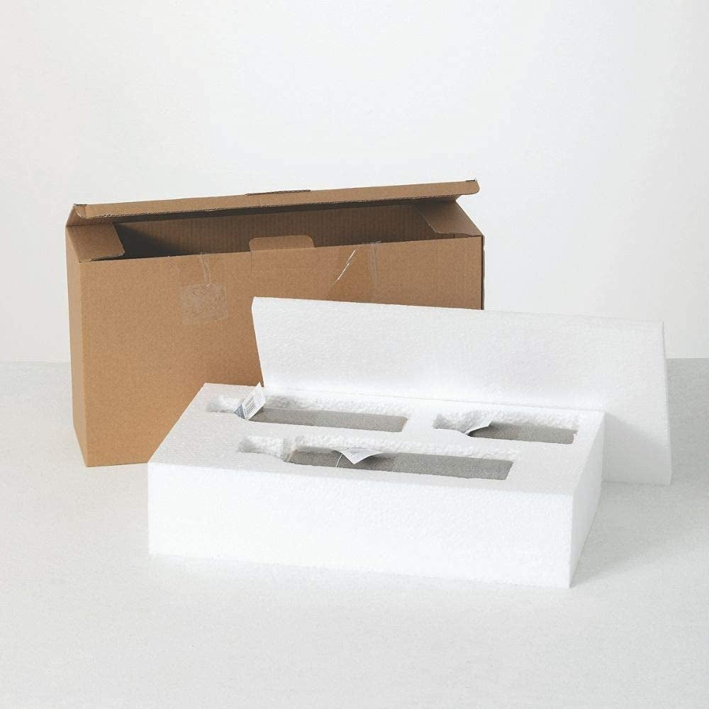 Two-Toned Grey Ceramic Vase Set, Farmhouse Decor, Home Decorative Vases for Your Kitchen, Bedroom, Office, Living Room, Bathroom, & Shelf Centerpiece Table Decorations (CM2859)