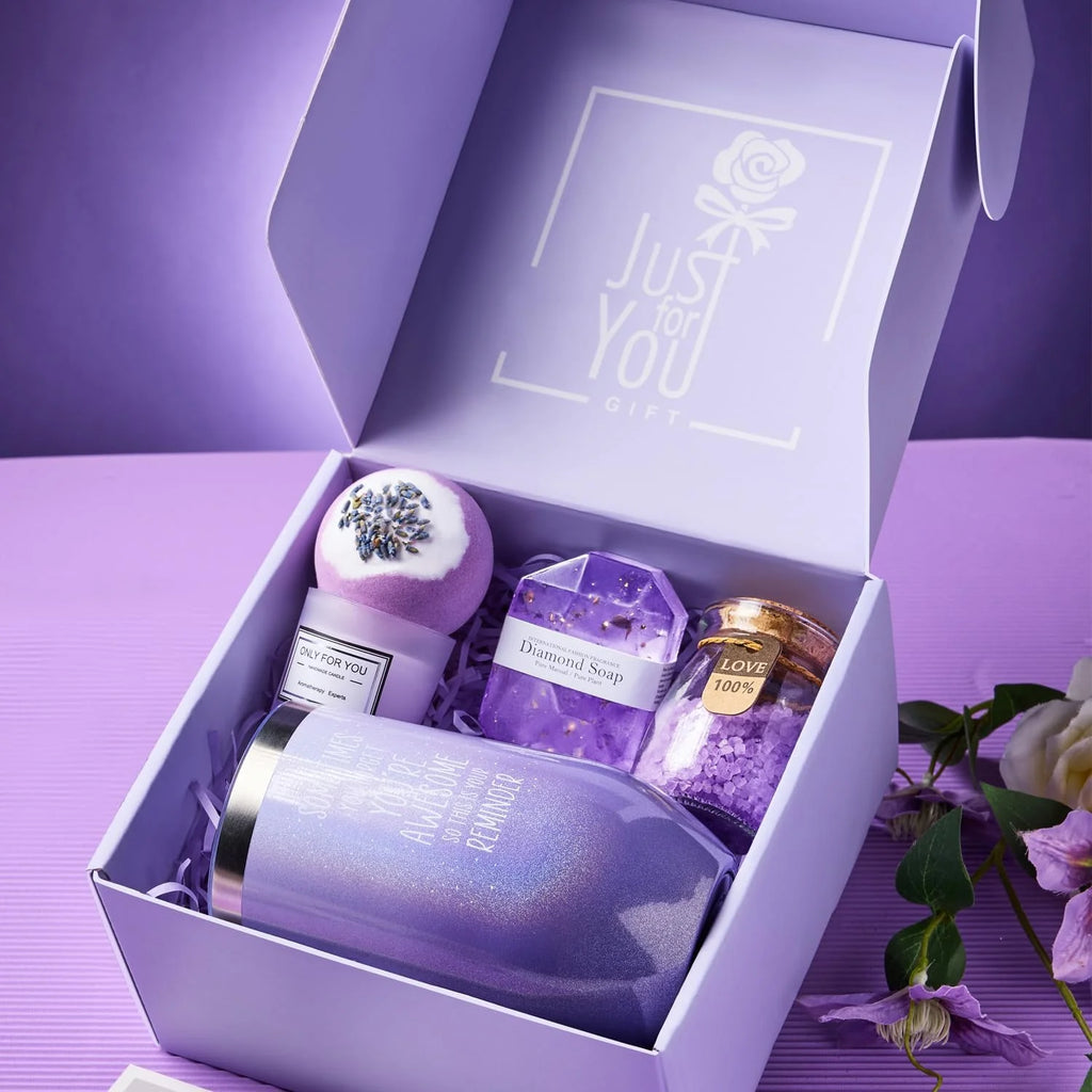 Mothers Day Gift Birthday Gift Christmas, Valentine'S Day Gift, - Lavender Spa Gift Basket Set